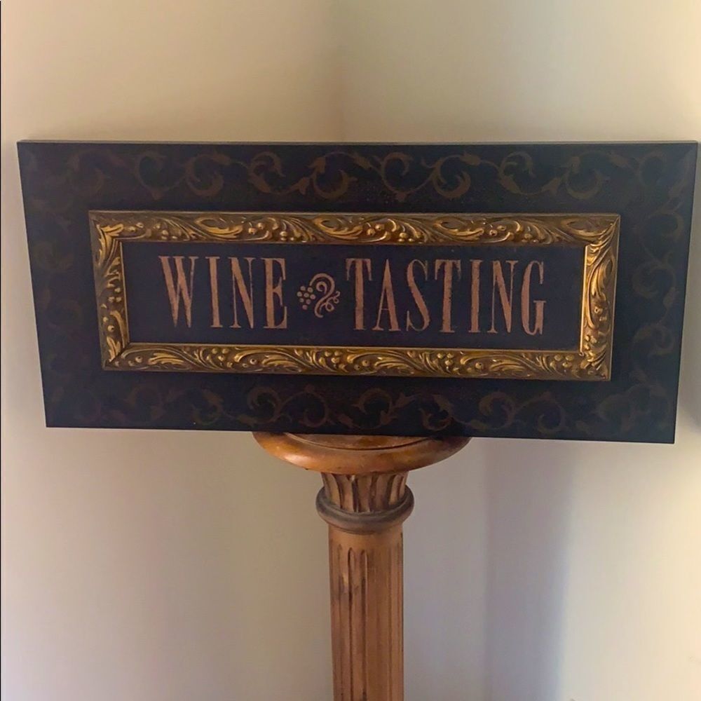 Wooden  Wine Tasting Sign